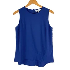 Coolibar Blue St Tropez Swing Tank Top Aire Travel Women's Small UPF 50+