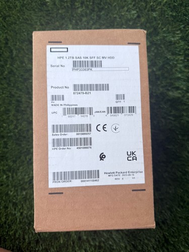 872479-B21 HPE 872737-001 1.2TB 12Gbps SAS 10K 2.5in SC ENT HDD Hard Disk Drive