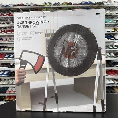 Sharper Image 4 Feet Tall Axe & Star Throwing Target Set New Open Box