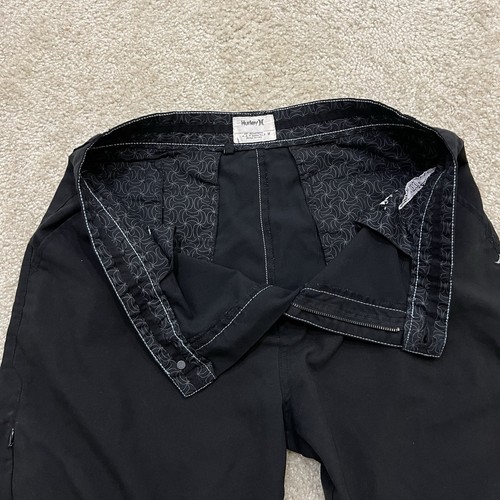 Hurley Men Shorts Black Size 36 11.5” Inseam Polyester Rayon Summer Outdoor - Picture 11 of 14
