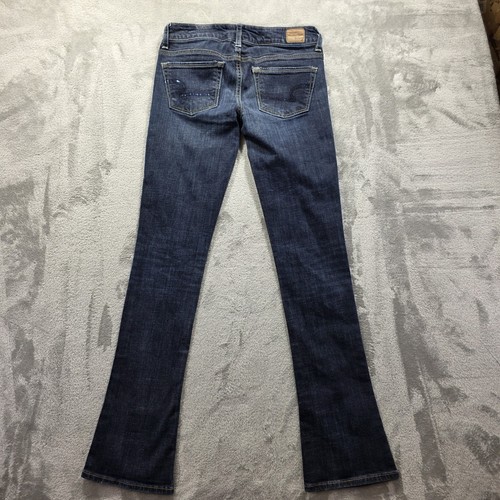 American Eagle Jeans Womens Size 4 Long Dark Wash Kick Boot Super Stretch