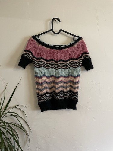 Missoni Womens Jumper 40 Zig Zag Wool Mohair Knit Pullover Multicolour Small - Bild 4 von 5
