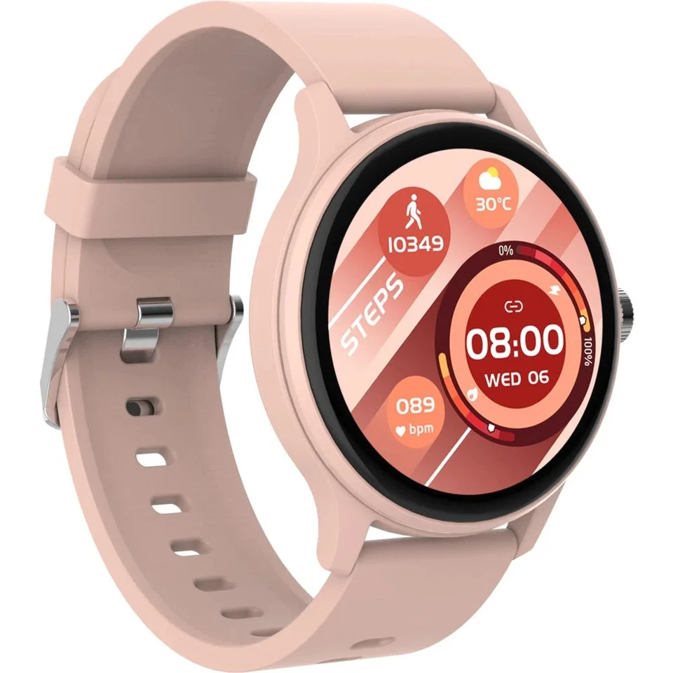 Kundenrücknahme ~ PEAQ PSW 100-PK Smartwatch Gummi, 22 mm, Pink Android/IOS, Foto 3 von 4