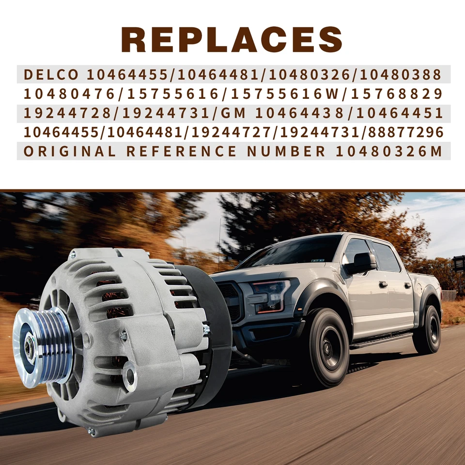 Alternator for Chevy Express Silverado GMC Sierra Savana Yukon Astro 2001-2005 — 第 3/4 张图片