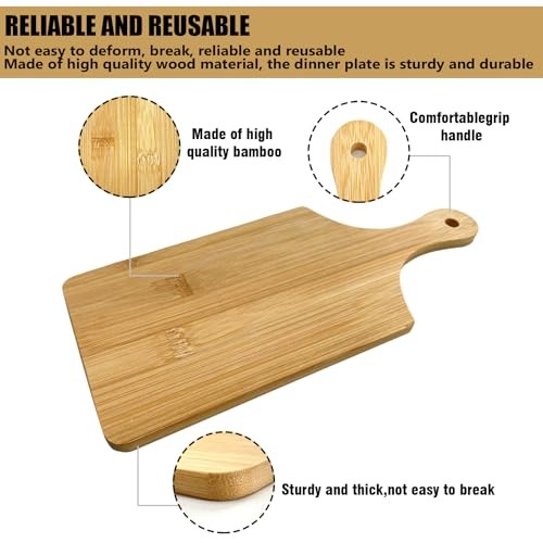 11x5 Zoll Mini Wurstwaren Bretter, Stck. Klein Holz Schneidebrett Großpackung Schneiden 6 - Bild 4 von 8