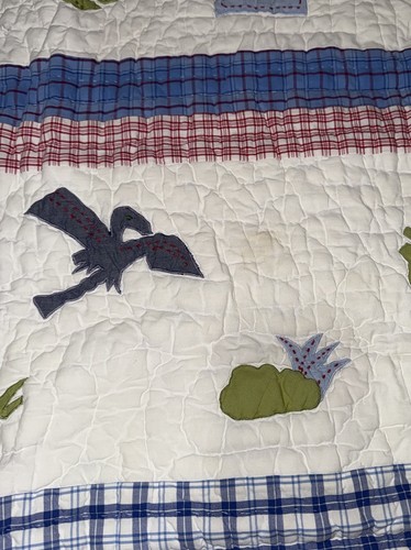 Pottery Barn Kids PBK Super Saurus Dinosaurier Dino komplettes Queen Quilt-Set & Kissenbezüge - Bild 8 von 20