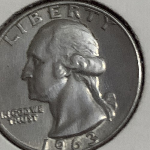 1963 D Washington Silver Quarter, Silver 25-Cent Coin, 25C - Bild 3 von 7