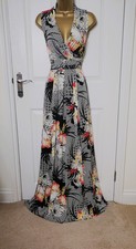 Phase Eight new floral black multicoulored maxi dress size 14