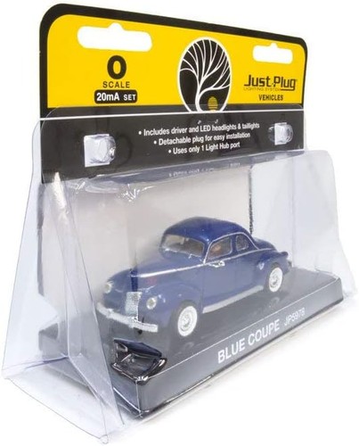 WOODLAND SCENICS JUST PLUG VEHICLES BLUE COUPE o gauge - Picture 2 of 3