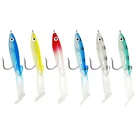 6 Pack Saltwater Sandeel Lures Bass Wrasse Cod Pollock Sea Fishing Tackle Gear