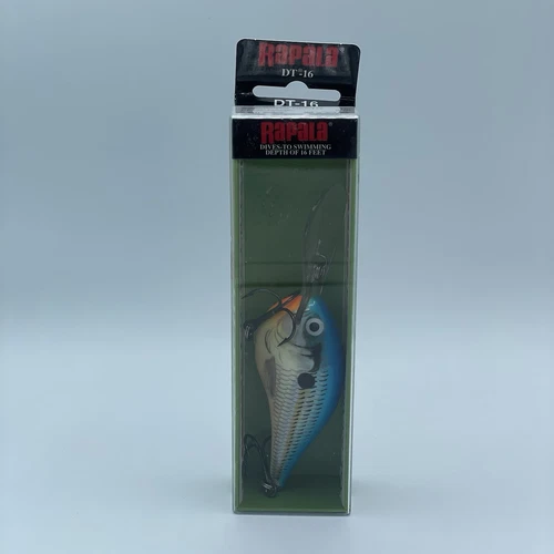 Rapala DT-16 Fishing Lure Crankbait Dives Swims 16 Feet Water Blue 22g 3/4 OZ