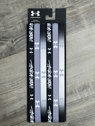 Under Armour Headband UA Performance Headband Sweatband Set of 6 Black Grey - Picture 2 of 6