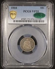 1844 Seated Liberty Dime - 10c PCGS VF25 CAC ✅ - PCGS Gold Shield