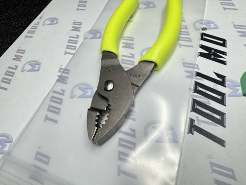 Snap-on Tools NEW HI VIZ YELLOW 4" Soft Grip Mini Combo Slip Joint Pliers 44BCF - Picture 8 of 13