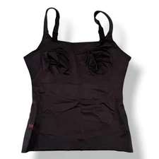 Ruby Ribbon Original Camisole Top Sz 46 Shapewear Solid Black Adjustable Cami