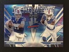 2021 Playoff Josh Allen and Stefon Diggs Thunder & Lightning Card. Pack Fresh 🔥