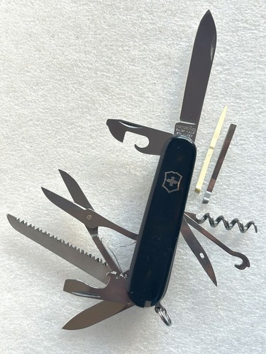 COLTELLINO VICTORINOX HUNTSMAN BLACK NERO 91MM 15 FUNZIONI SWISS ARMY KNIFE - Imagen 2 de 3