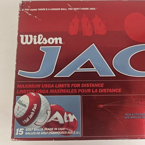 Wilson Jack Long Ball Orange Golf Balls New In Package 3 Balls Per Pack, 5 Packs - Picture 7 of 11