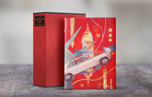 SUNTUP 2-BOOK BUNDLE: AMERICAN GODS & PSYCHO Classic/Artist Editions, Both New - Picture 4 of 23