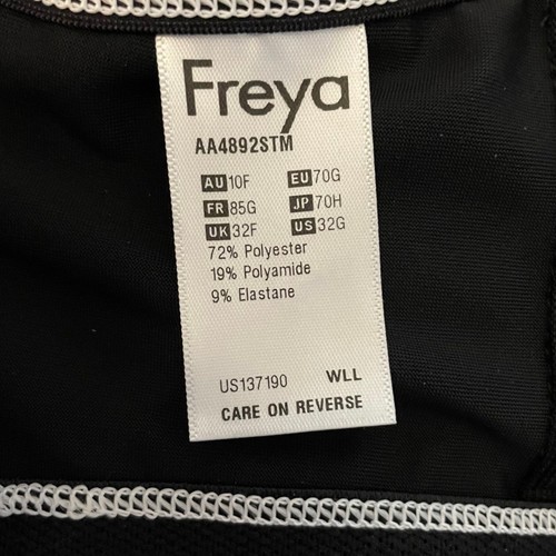 NWT FREYA Active Sonic UW Moulded Sports Bra AA4892 Black 32G (US) - Foto 16 di 17