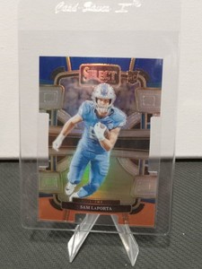 2023 Panini Select - Concourse Sam LaPorta #35 Blue & Orange Prizm Die-Cut Lions