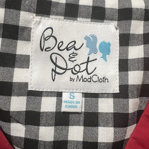 Vestido Bea & Dot de ModCloth Persona de Picnic Sandía Talla S Guinga Calce y Acampanado - Imagen 11 de 12