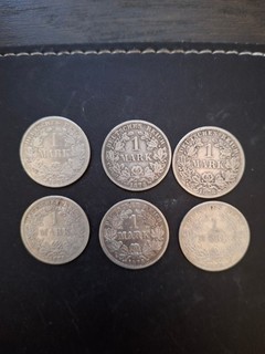 1 Mark Deutsches Kaiserreich von 1878 Konvolut A B E F G J