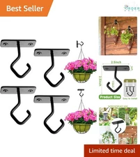 Ceiling Hooks Iron 4 Pack 35 lb Capacity Indoor Outdoor Garden Home Decor