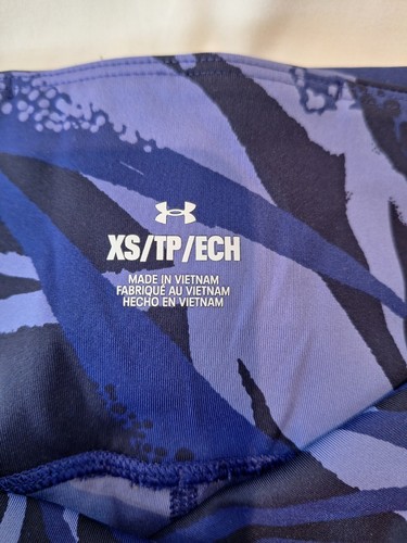 #555 Leggings Under Armour para mujer XS púrpura compresión equipo térmico recortado - Imagen 5 de 6
