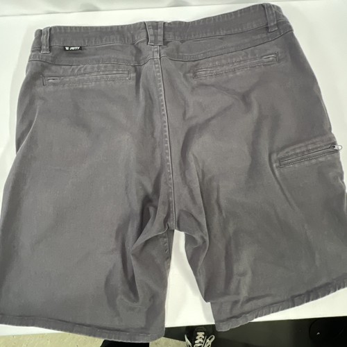 Jetty Shorts Mens 34 Gray Flat Front Polywog Hybrid Lighthouse Walkshort - Picture 4 of 14