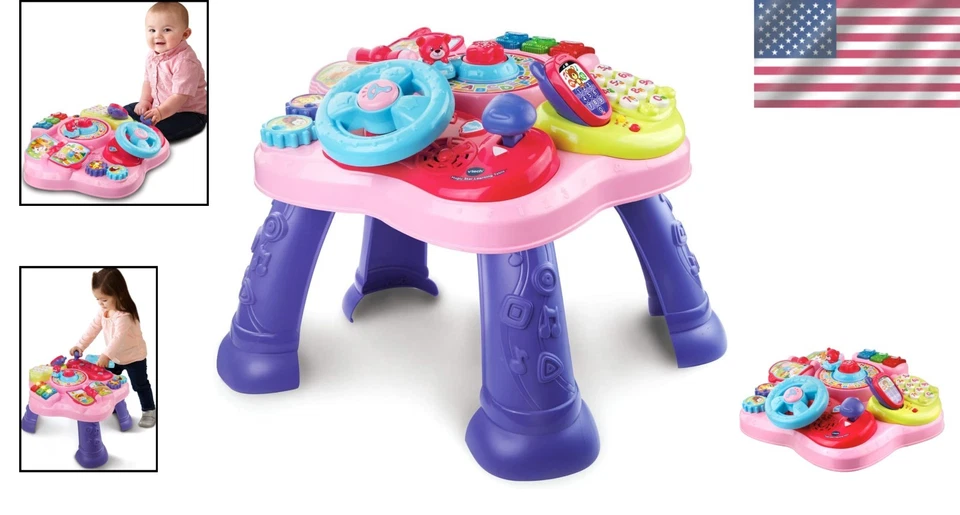 Pink Learning Table with 6 Activities - Image 2 of 4