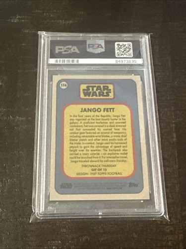 2023 TOPPS STAR WARS TBT #114 JANGO FETT PSA 9 MINT BRONZE #/10 SERIAL #10/10 - Picture 2 of 2