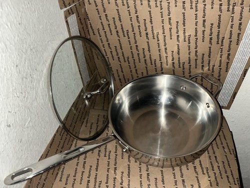 Emeril Edelstahl Kupferkern 10" Pfanne 4 Quart Bratpfanne tief mit Glasdeckel - Bild 6 von 11