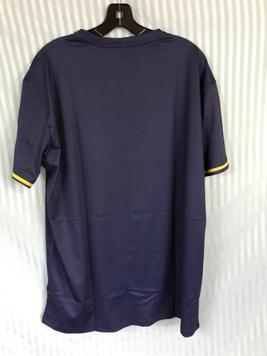 UNBRANDED Mens Freedom 44 Navy/Yellow Short-Sleeve VGC 100% Polyester Large - Picture 6 of 6