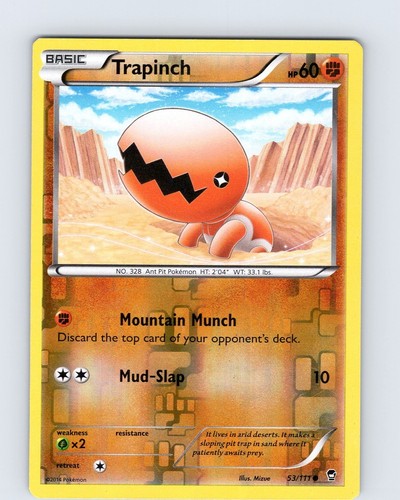 Pokemon TCG Trapinch XY Furious Fists 53/111 Reverse Holo Common Card Played LP