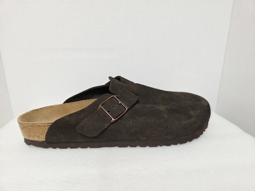 Mens Birkenstock Size 11/11.5 EU 44 Brown Suede Slip On Side Buckle Shoe Germany - Picture 9 of 12