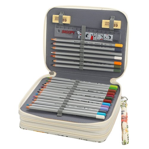 Estuche de lápices portátil de colores - 72 ranuras organizador de estuche de lápices de colores con cremallera... - Imagen 2 de 6
