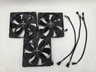 3x Noctua 140mm Chromax Black Swap Edition Fans NF-A14 With Extenders