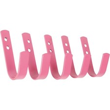 Halfterhaken Trensenhaken Wandhaken Einzelhaken 5 St&uuml;ck schwarz rosa