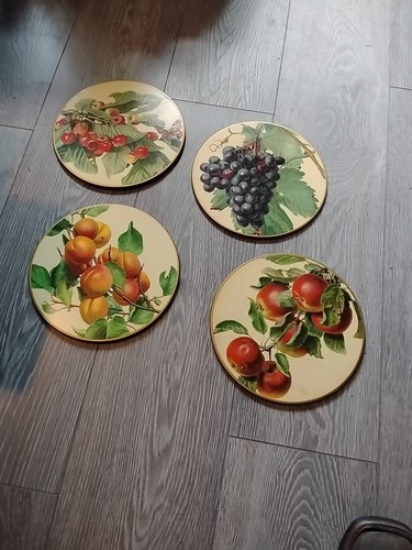 Vintage Obst Runde Tischsets Lady Clare Retro Deko 4 Teile Tea Party Deko