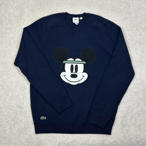 Lacoste x Disney Men’s Mickey Mouse Tennis Wool Navy Blue Knitted Sweater Medium - Picture 15 of 15