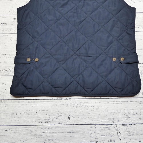 J.Crew Vest Mens Medium Navy Quilted Insulated Zip Front Authentic Outerwear - Picture 4 of 8