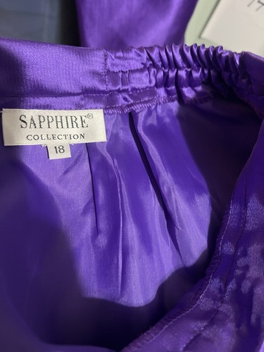 Lily & Taylor Brocade Skirt Suit 2 Piece Size 18 Set Purple With Rhinestones New - Picture 19 of 19