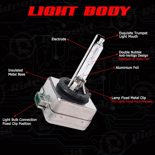 D3S D3R Xenon HID Bulbs Kit or LED Headlight Bulbs Conversion Kits 6000K 8000K - Picture 13 of 26