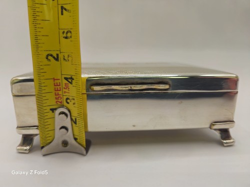 Aristocrat H.E.P.N.S.B 1930s Art Deco Jewellery Box -Electroplated Nickel Silver - Foto 5 di 7