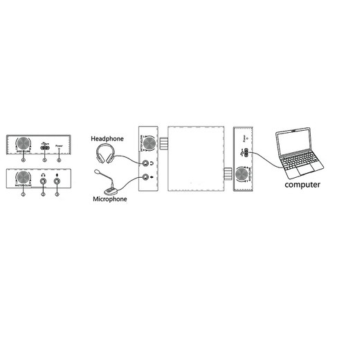 External USB Sound Card Converter Aluminum Alloy Drive Free PCM USB Sound Ca TOU - Afbeelding 14 van 24
