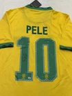 Pele Signed Brazil Pro Style Soccer Jersey COA