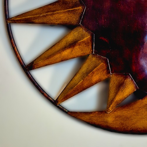 Handcrafted Sun & Moon Wood Wall Art - Rustic Boho Decor, 18" Celestial Design - Picture 9 of 11