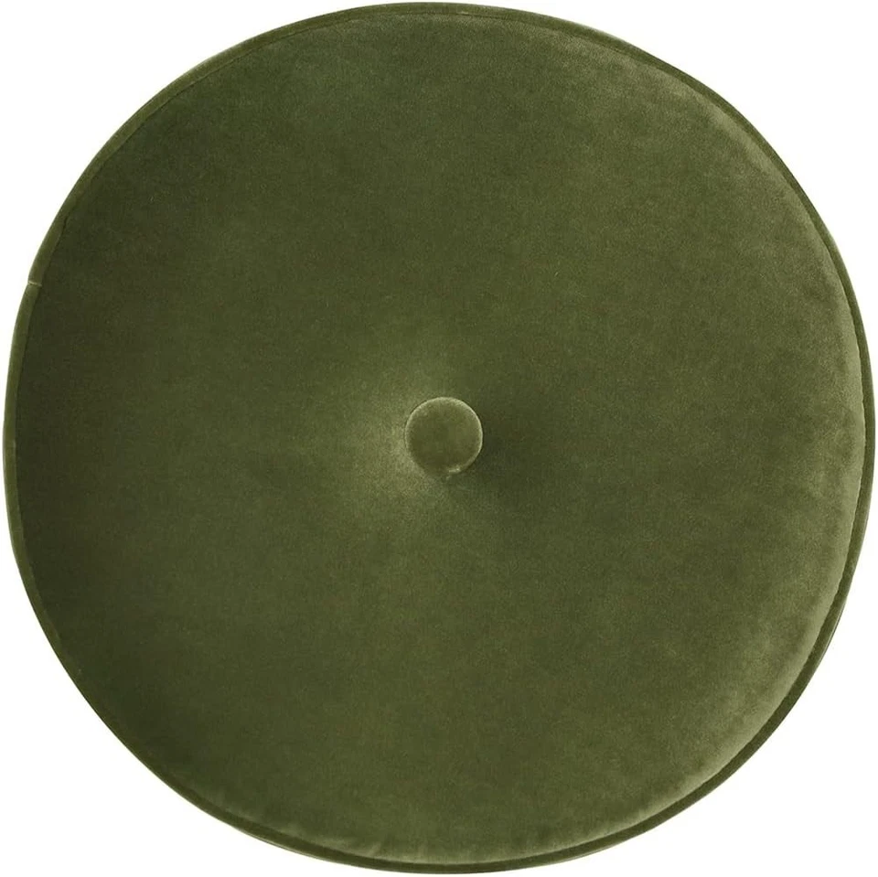 Jennifer Taylor Home Pacifica 16" reposapiés redondo otomano, oliva/verde performan Foto 2 de 3