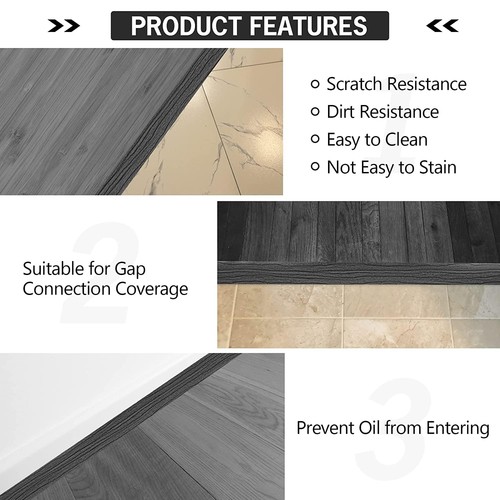 20Ft Floor Transition Strip Self Adhesive Vinyl Cover Floor Strip Flat Divider. - Picture 6 of 6
